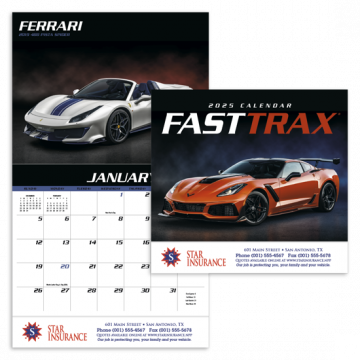 Fast Trax Appointment Wall Calendar - Stapled